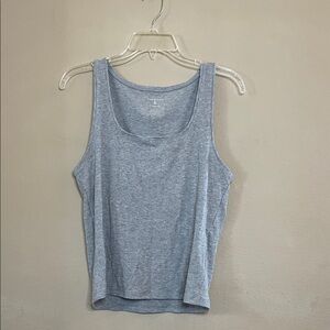American Eagle Outfitters Light Gray Ribbed Tank Top SZ XL